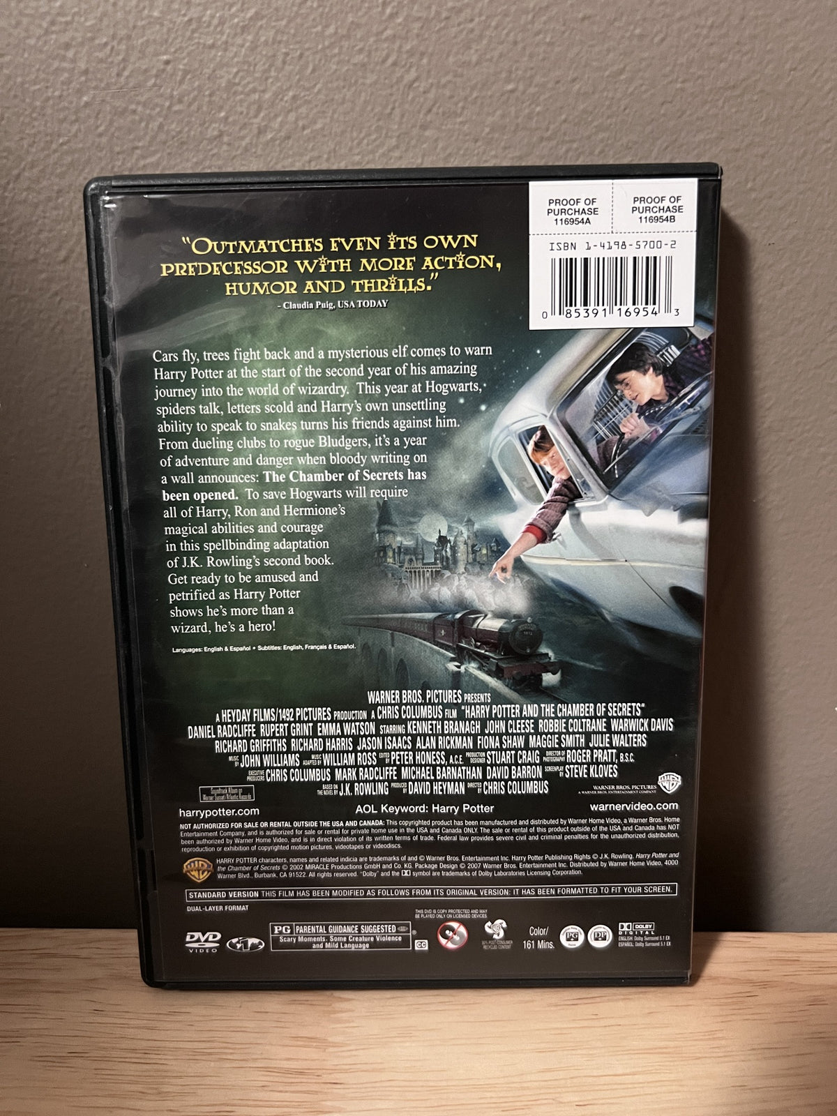 Harry Potter and the Chamber of Secrets: Full Screen - back