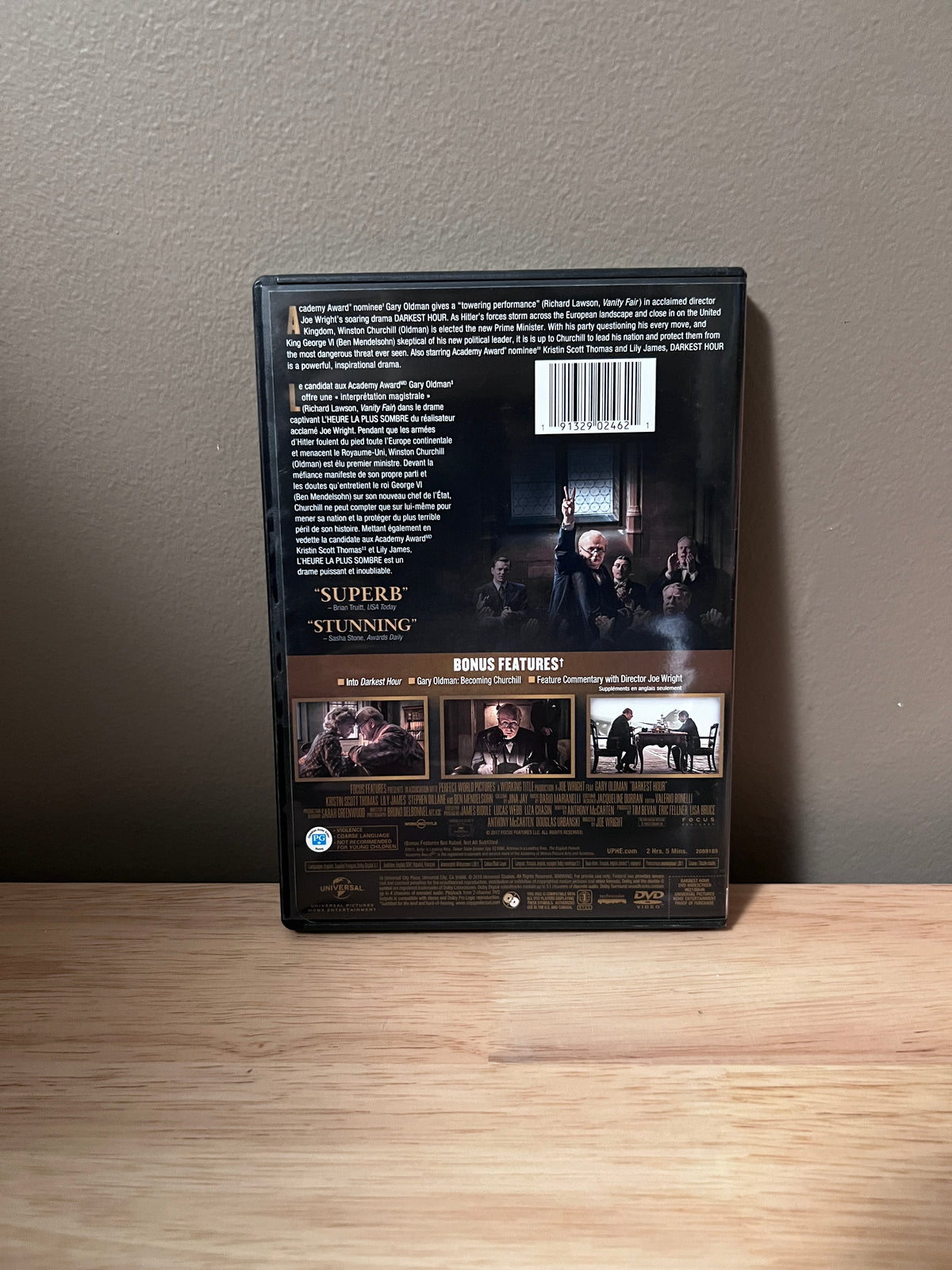 Back cover of Darkest Hour DVD