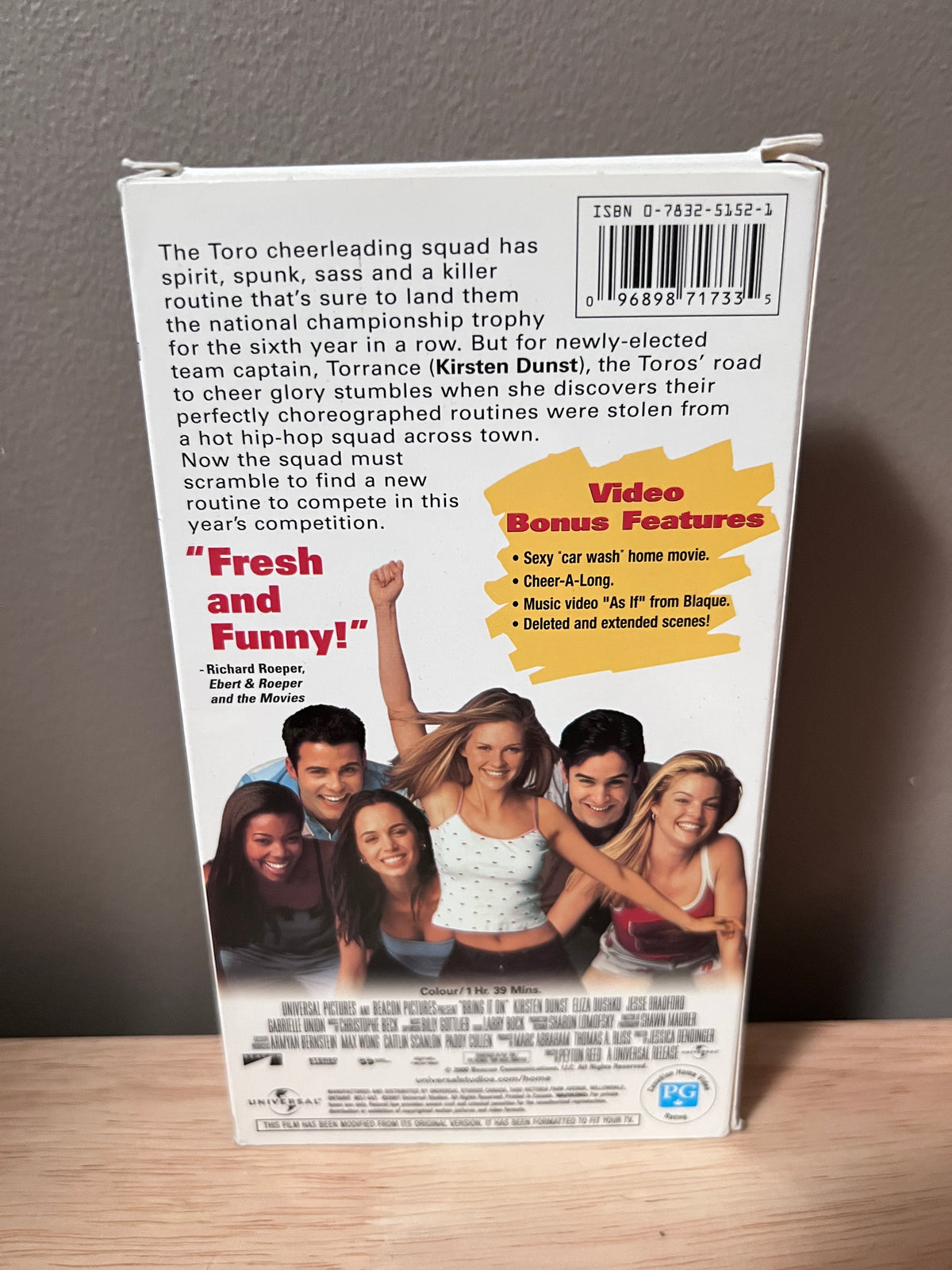 Back packaging of Bring It On: Special Edition VHS