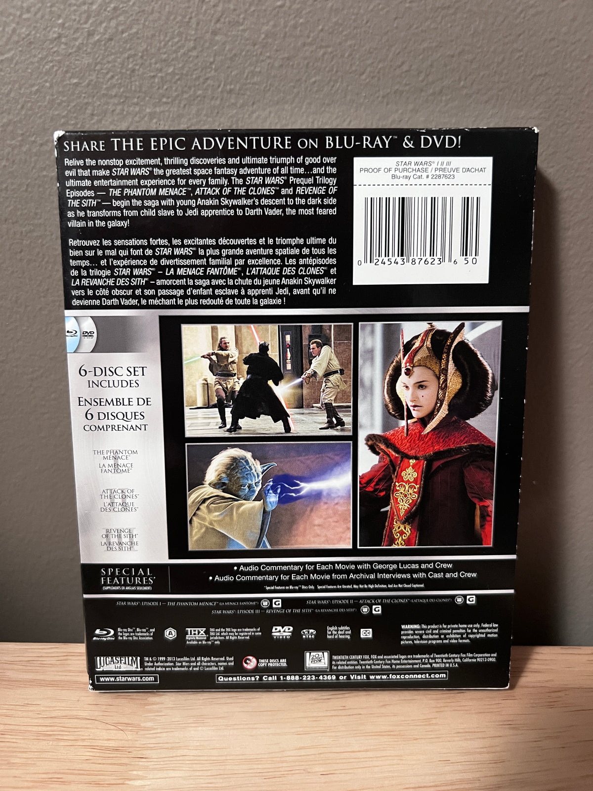 Star Wars: Prequel Trilogy — Episodes I–III (Blu-ray Only) - back
