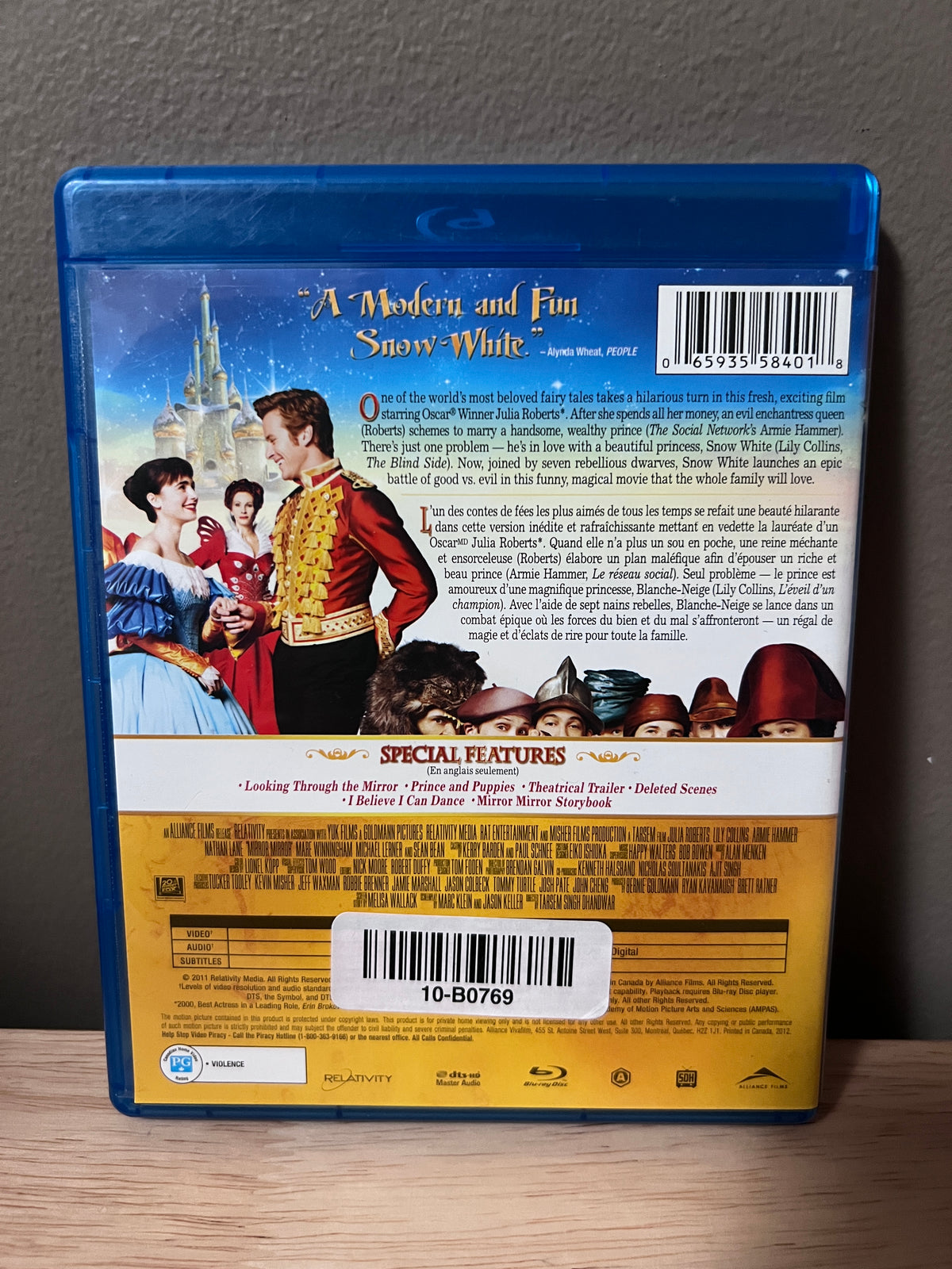 Mirror Mirror (2012) - back