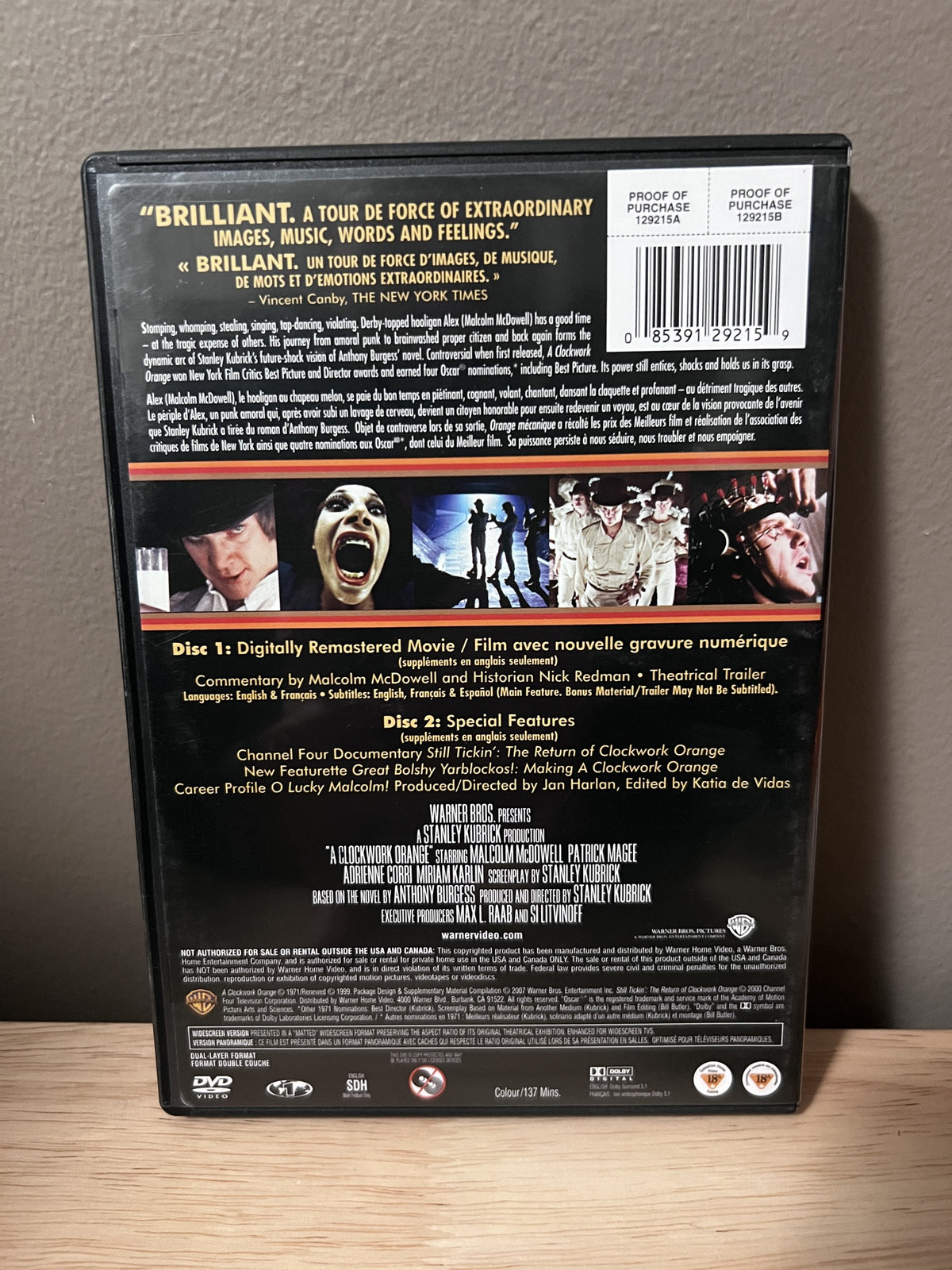 A Clockwork Orange: Two-Disc Special Edition — back