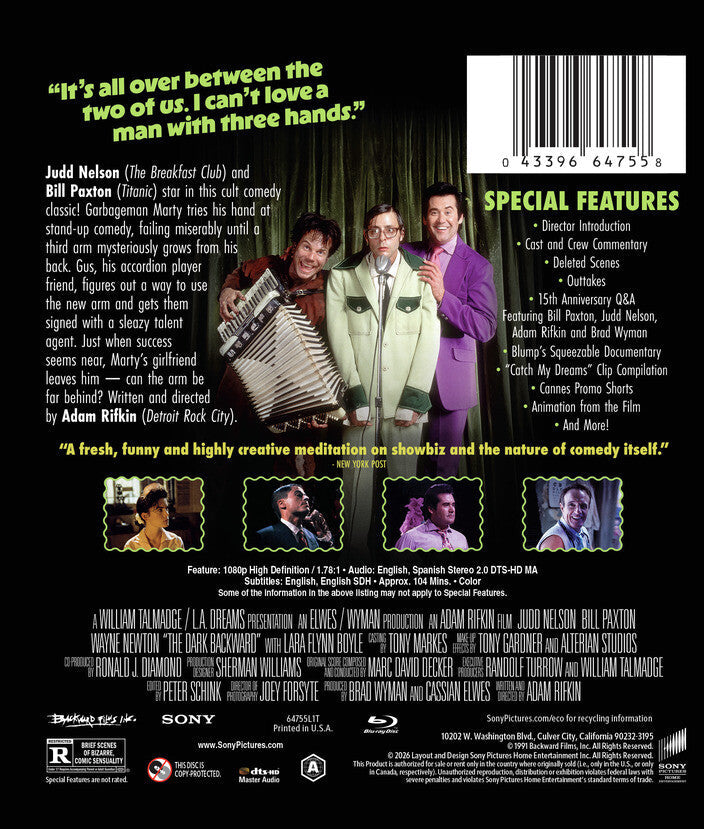 The Dark Backward Sony Pictures Blu-ray back cover