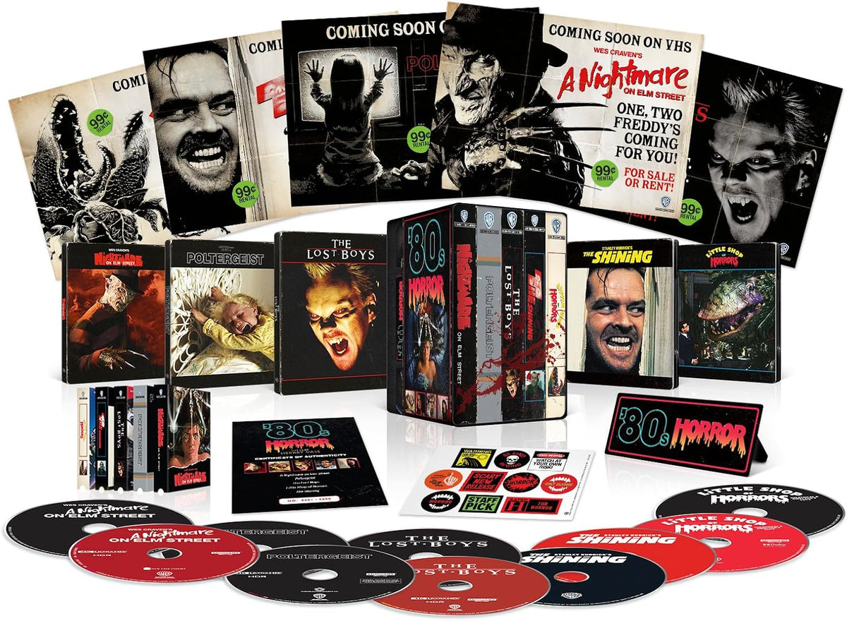 80s Horror Collection Retro Library Steelbook Case (UK Import) [4K Ultra HD + Blu-ray]