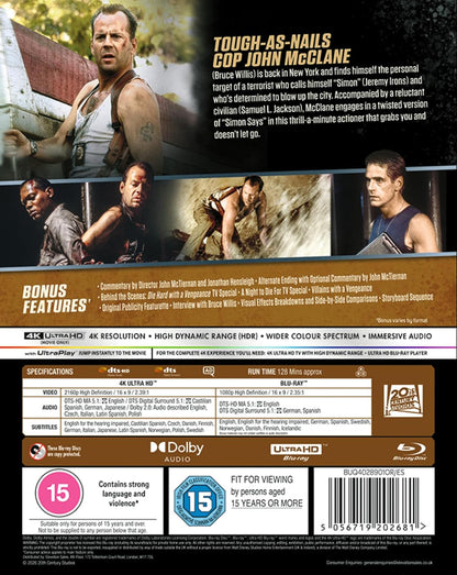 Die Hard with a Vengeance (UK Import) [4K Ultra HD + Blu-ray]