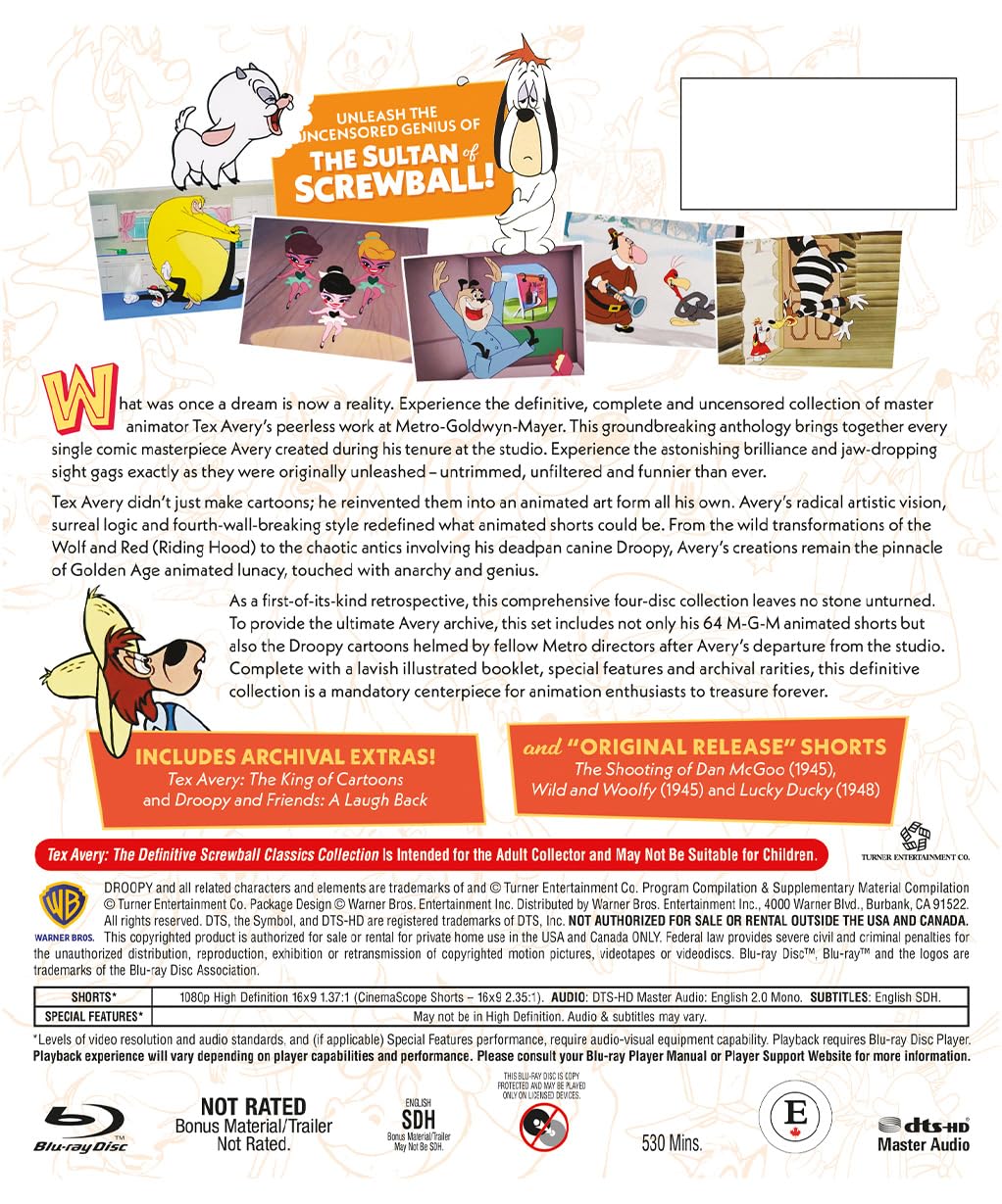 Tex Avery: The Definitive Screwball Classics Collection (US Import) [Blu-ray]