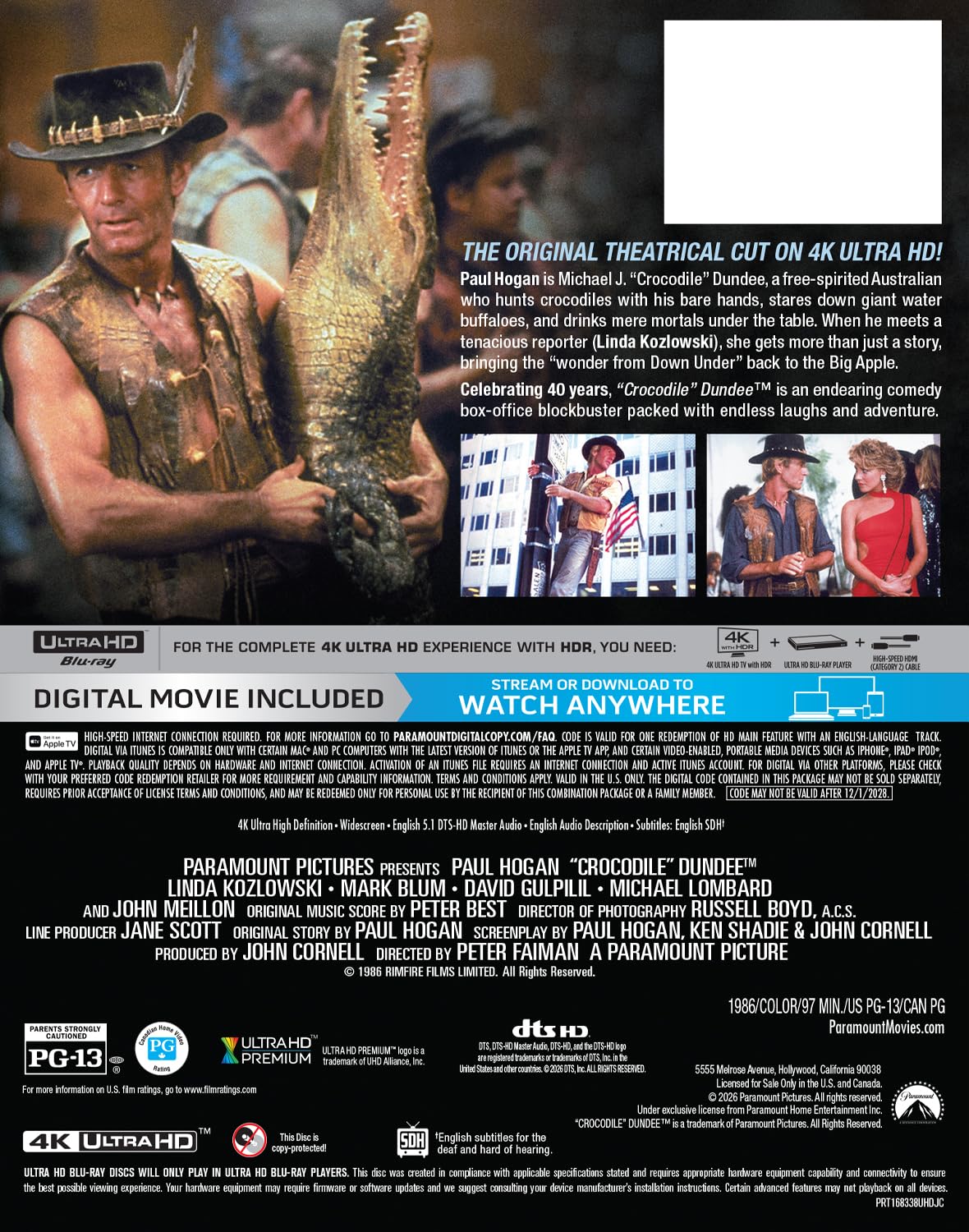 Crocodile Dundee (40th Anniversary Limited Edition Steelbook [4K Ultra HD + Blu-ray]