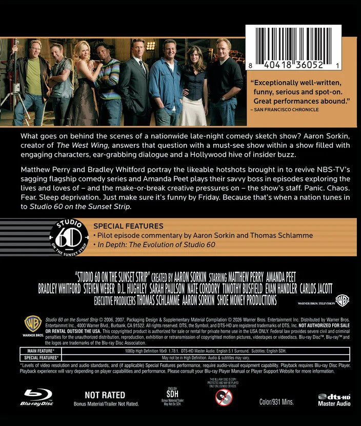 Studio 60 on the Sunset Strip: The Complete Series (US Import) [Blu-ray]