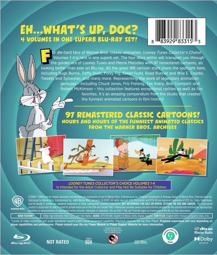 Looney Tunes Collector's Choice Collection: Volumes 1-4 (US Import) [Blu-ray] back cover