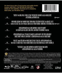 Hollywood Legends of Horror Warner Archive Blu-ray back cover