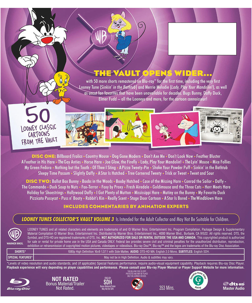 Looney Tunes Collector's Vault Volume 3 (US Import) [Blu-ray] back cover