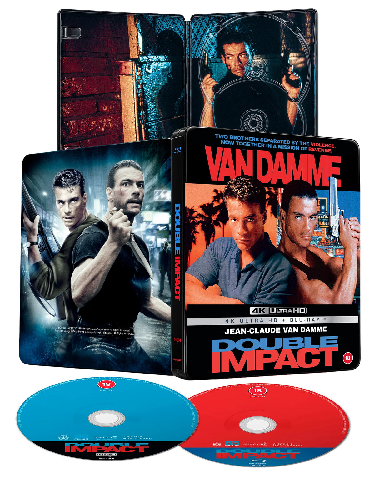 Double Impact Limited Edition Steelbook (UK Import) [4K Ultra HD + Region B Blu-ray]