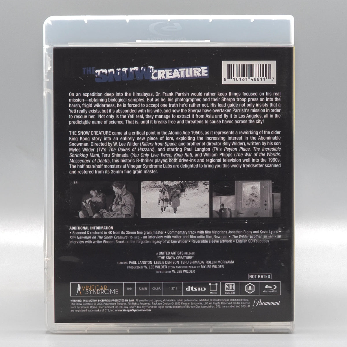 Back case of The Snow Creature [Blu-ray]