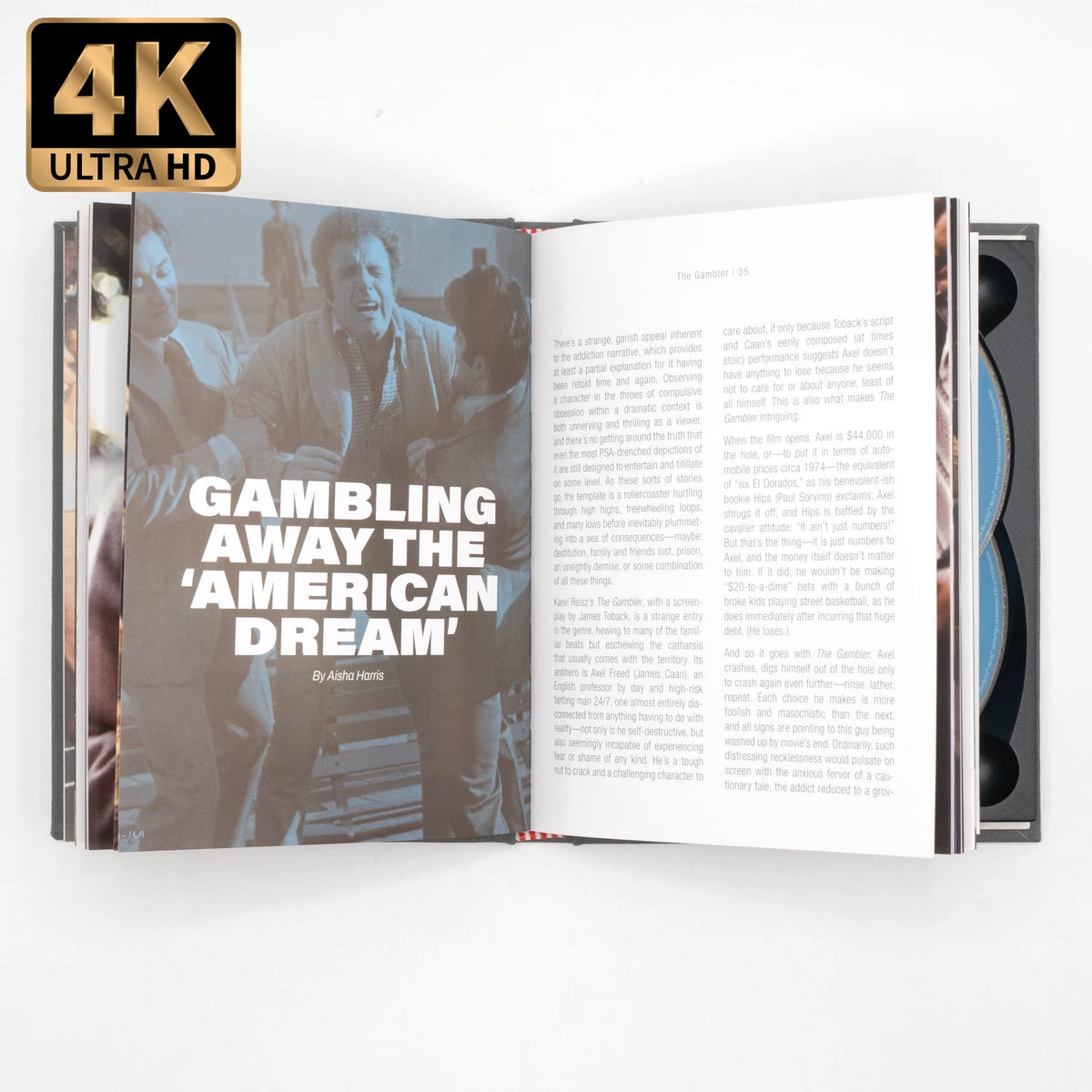 Open booklet of The Gambler [4K Ultra HD + Blu-ray]
