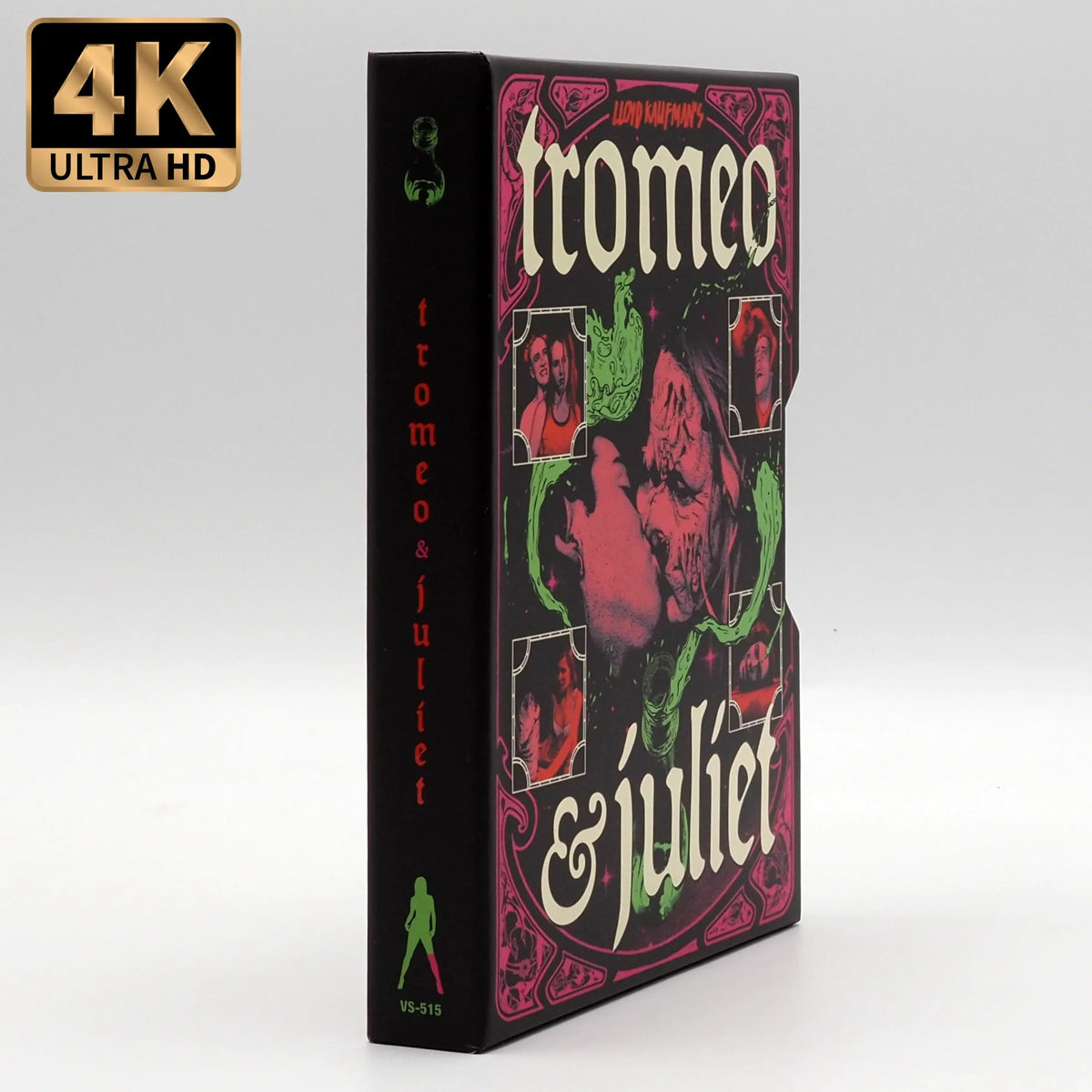 Side of slipcase of Tromeo & Juliet [4K Ultra HD + Blu-ray Set]
