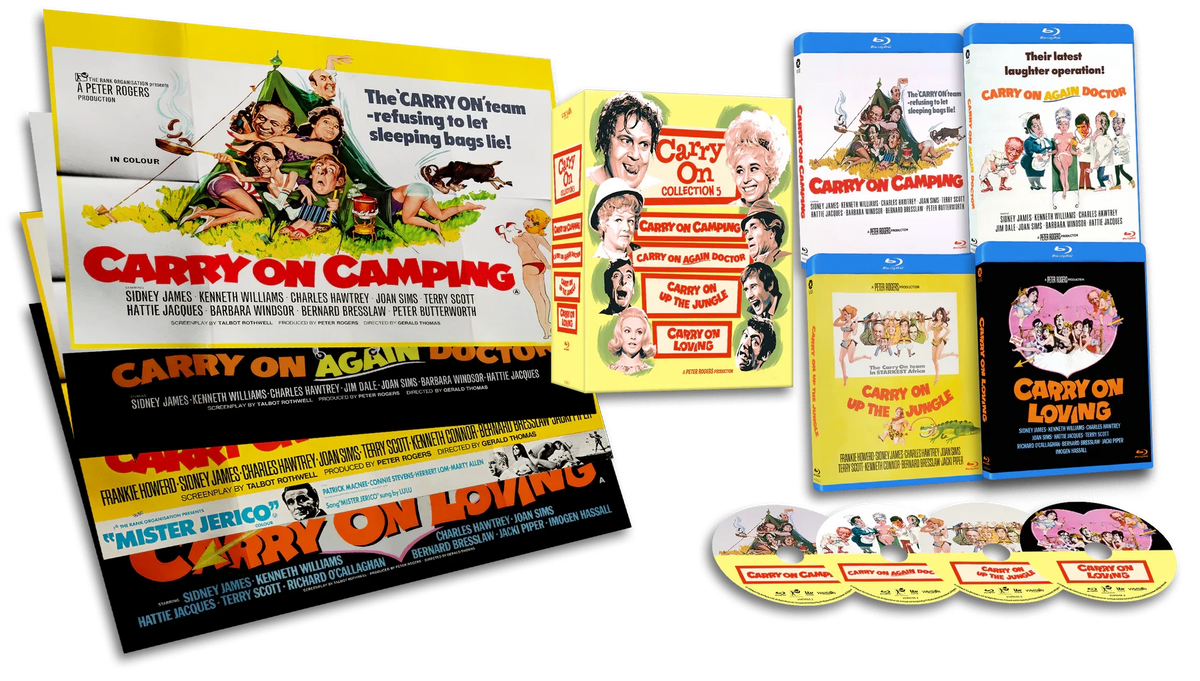 Box contents of Carry On... Film Collection 5 (1969 - 1970) Limited Edition [Blu-ray] (Australian Import)