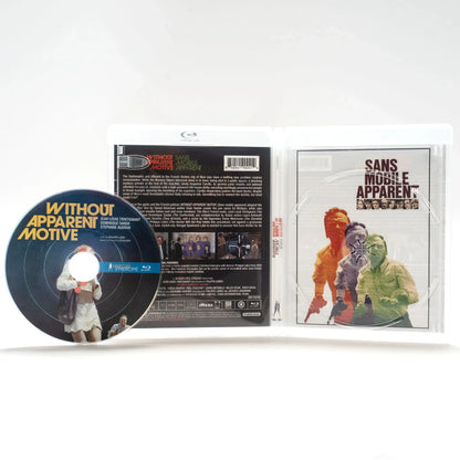 Open case showing disc art of Without Apparent Motive Limited Edition [Blu-ray]