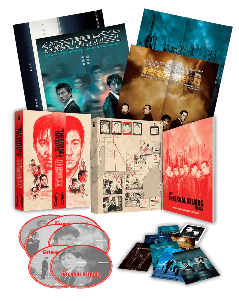 Box contents of Infernal Affairs Trilogy (Collector's Edition) [4K Ultra HD + Blu-ray] (Australian Import)