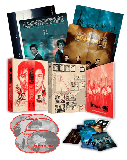 Box contents of Infernal Affairs Trilogy (Collector's Edition) [4K Ultra HD + Blu-ray] (Australian Import)