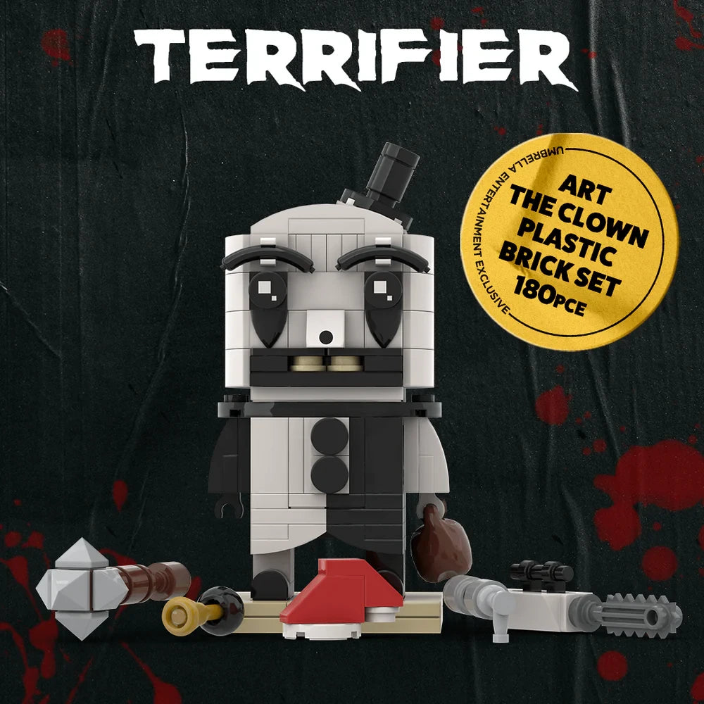 Plastic brick figure of Art from ART ATTACK - Terrifier Collector's Edition Boxset [4K Ultra HD + Blu-ray] (Australian Import)