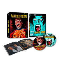 Box contents of Vampire Circus (1972) Limited Edition Hardbox [4K Ultra HD + Blu-ray] (Australian Import)