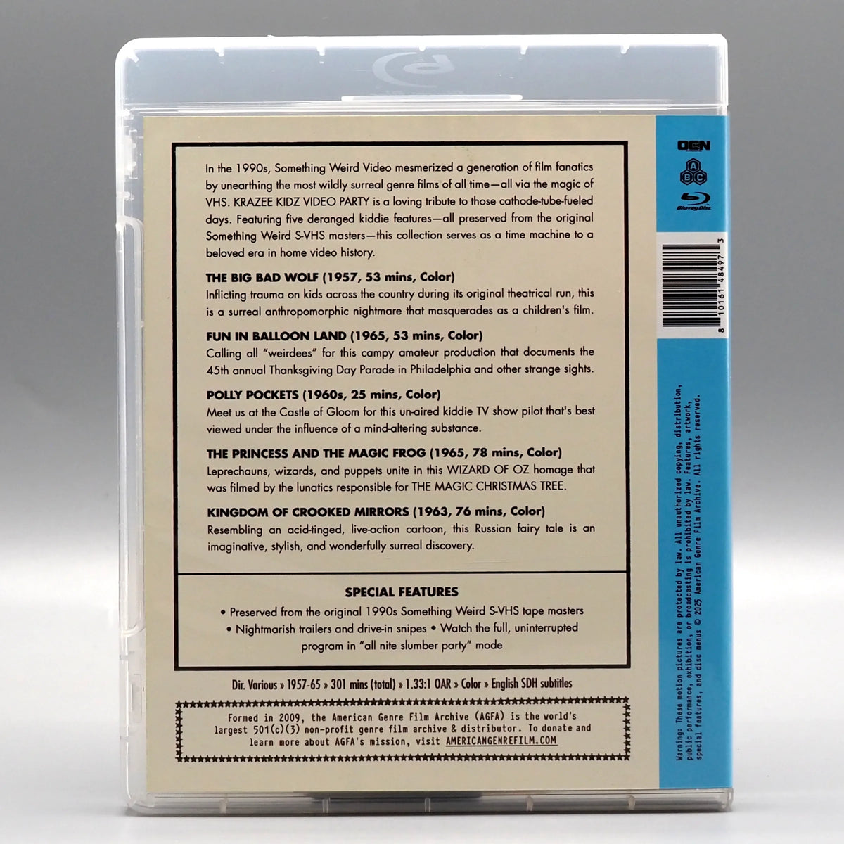 Back case of Krazee Kidz Video Party [Blu-ray]