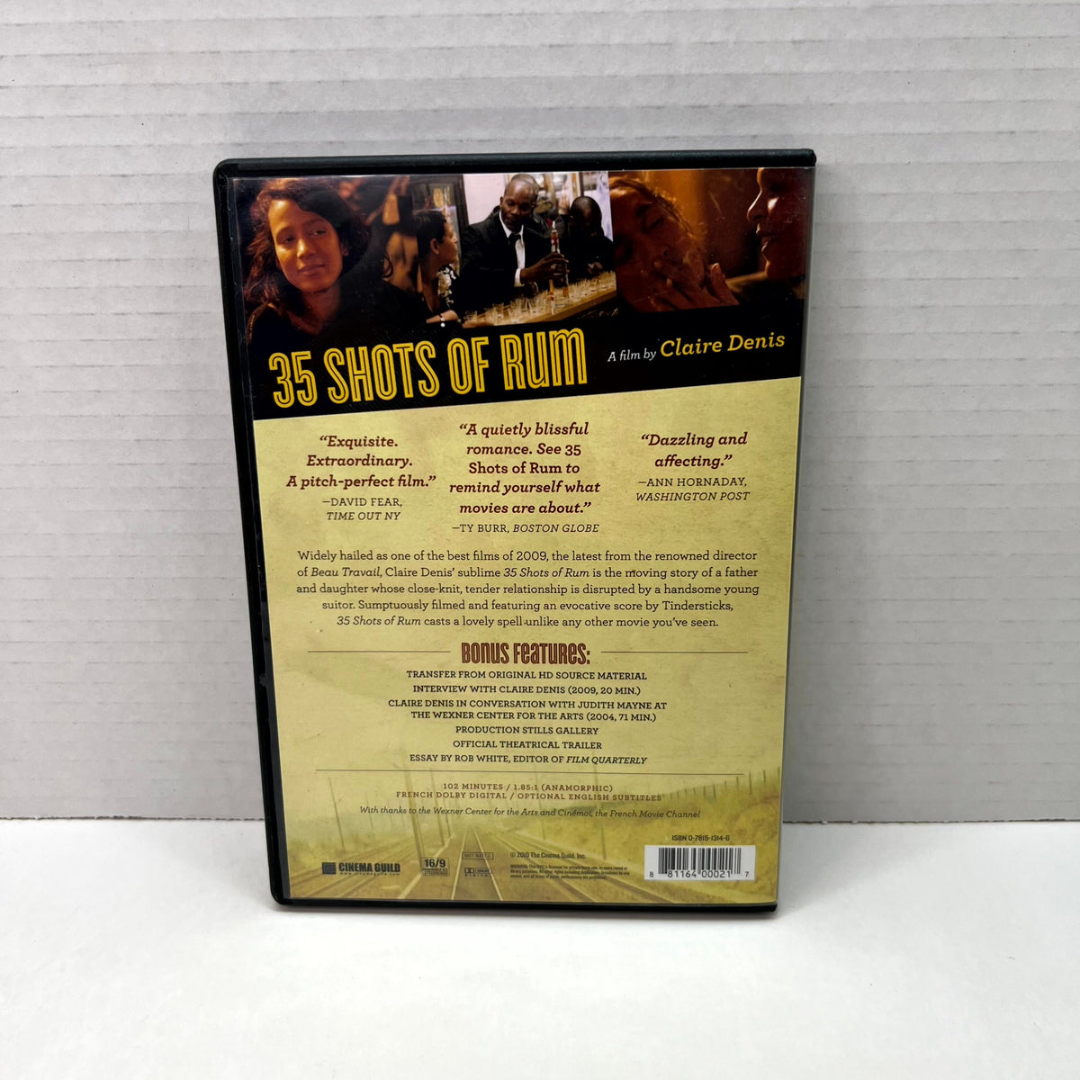 Back cover of 35 Shots of Rum (French) [DVD]