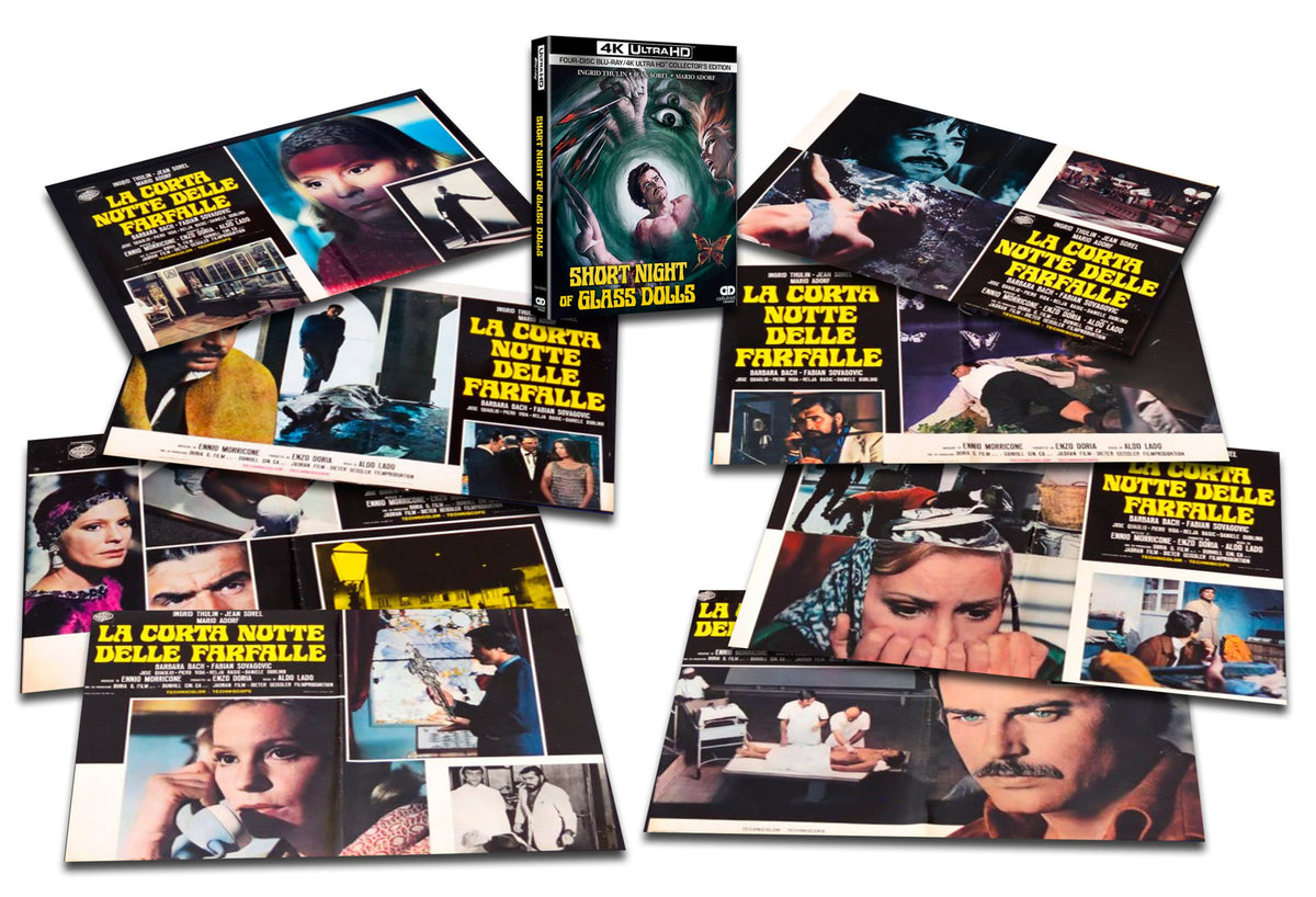 Box contents of Short Night Of Glass Dolls [4-Disc Collector's Edition] [4K Ultra HD + Blu-ray]