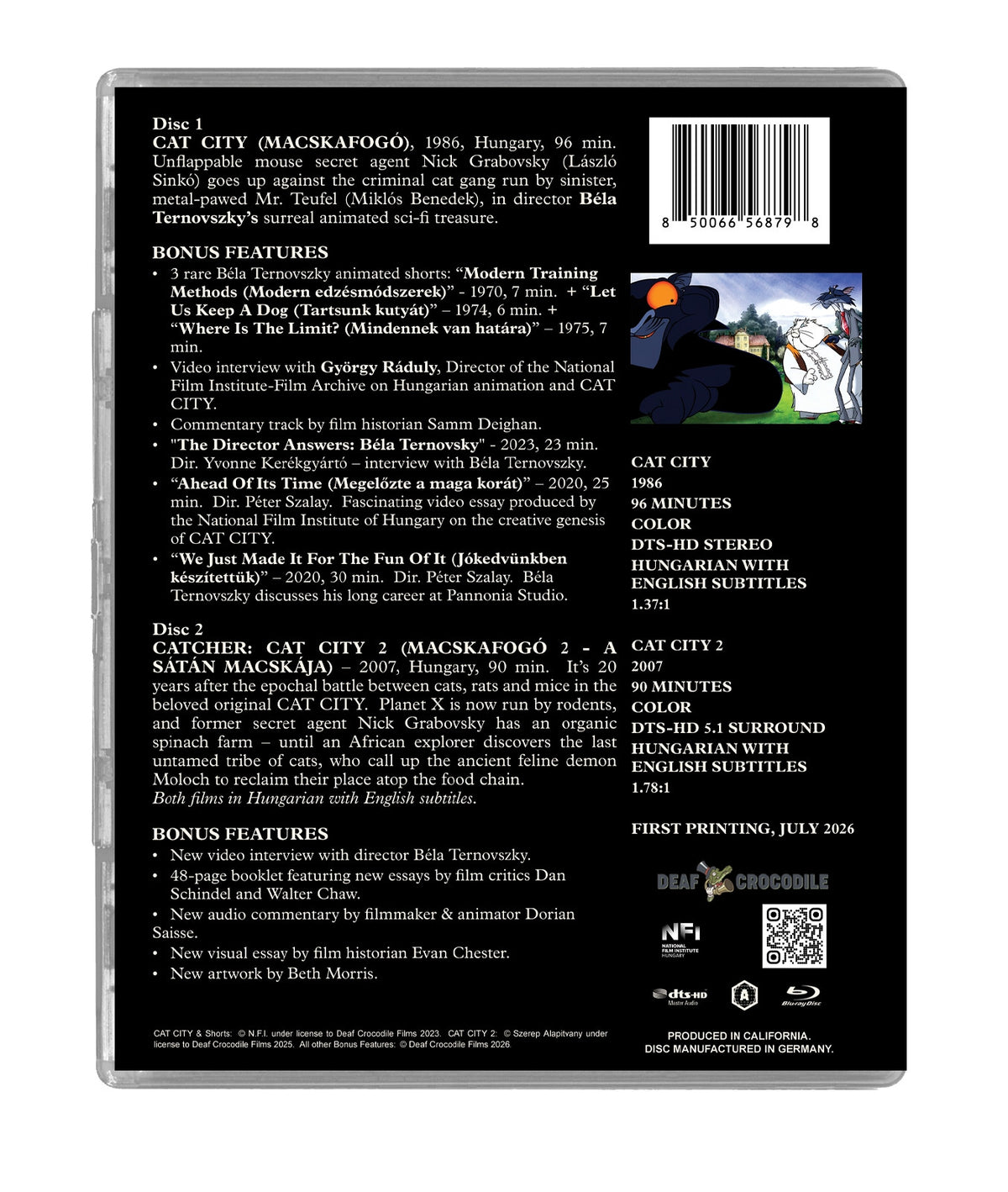 Back cover of The Cat City Collection Standard Edition [Blu-ray]