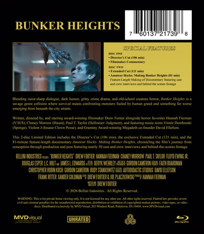 Back cover of Bunker Heights 2-Disc Limited Edition [Blu-ray]