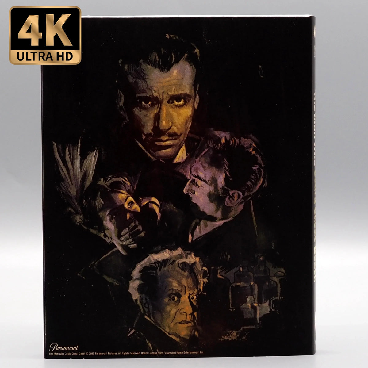 Back slipcover The Man Who Could Cheat Death [4K Ultra HD + Blu-ray]