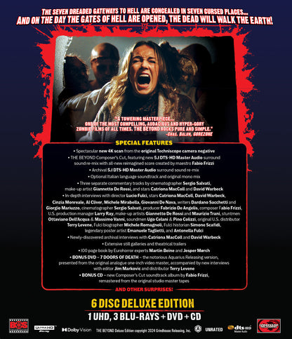 Back cover of The Beyond [6-Disc Deluxe Edition] [4K Ultra HD + Blu-ray + DVD]