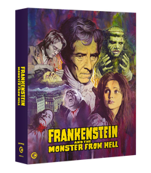 Front cover of Frankenstein and the Monster From Hell Limited Edition (UK Import) [Region B Blu-ray]