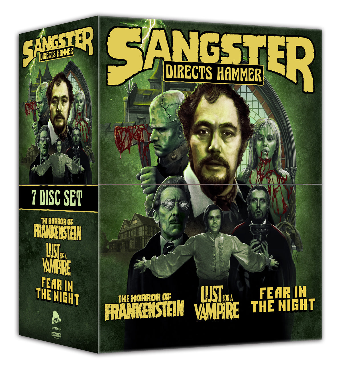 3D art of Sangster Directs Hammer [4K Ultra HD + Blu-ray Set]