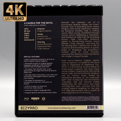 Back case of A Candle for the Devil [4K Ultra HD + Blu-ray]