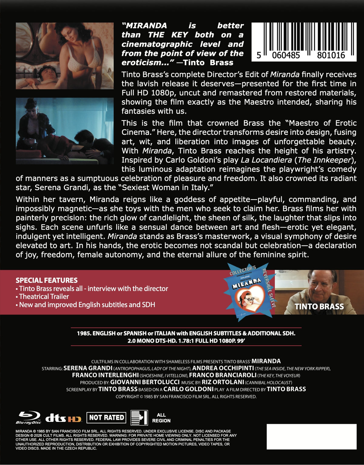 Back cover of Miranda [Blu-ray]