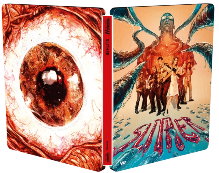 Full cover of Slither Limited Edition Steelbook (UK Exclusive) [4K Ultra HD + Region B Blu-ray]