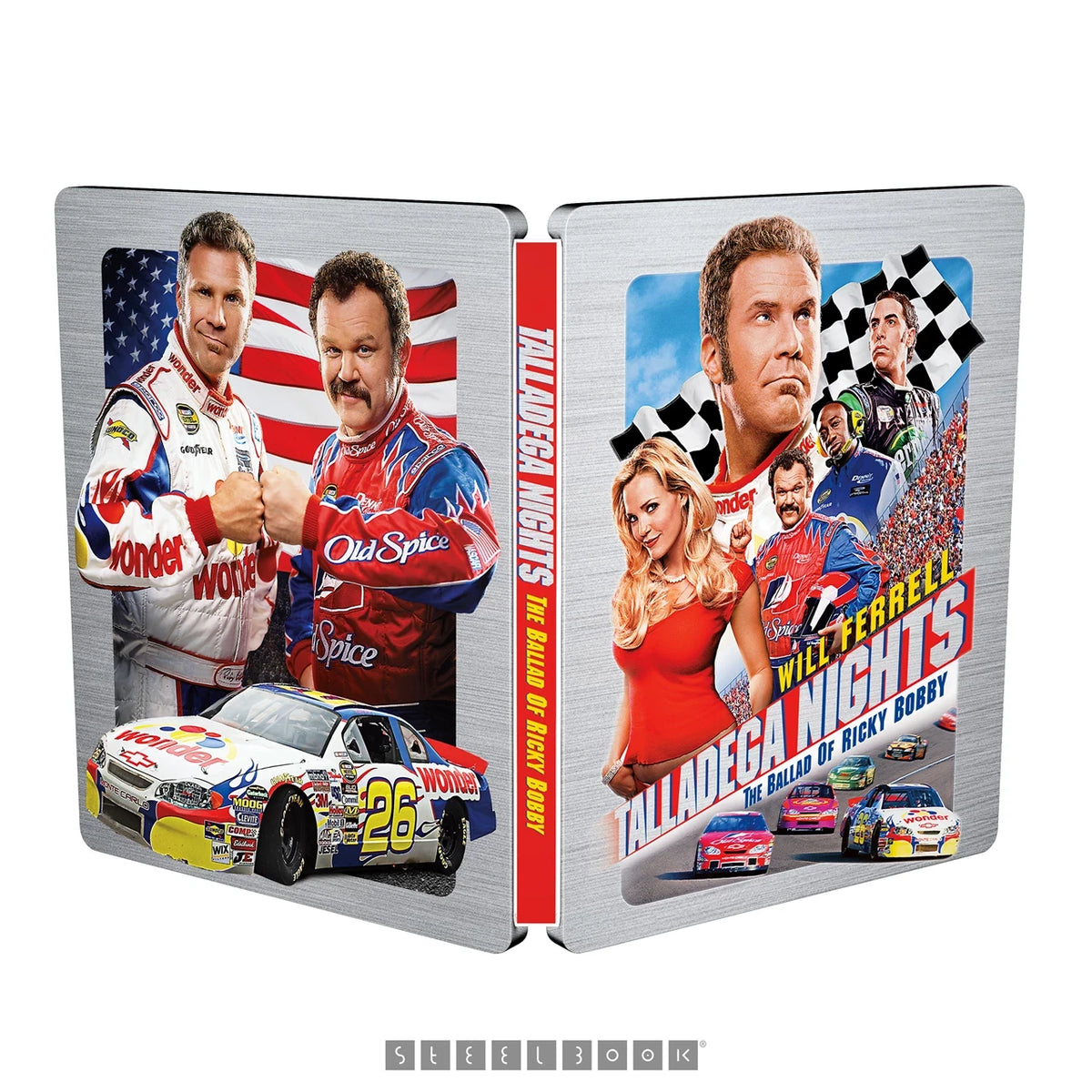 Full cover of Talladega Nights Limited Edition Steelbook (UK Import) [4K Ultra HD + Blu-ray]
