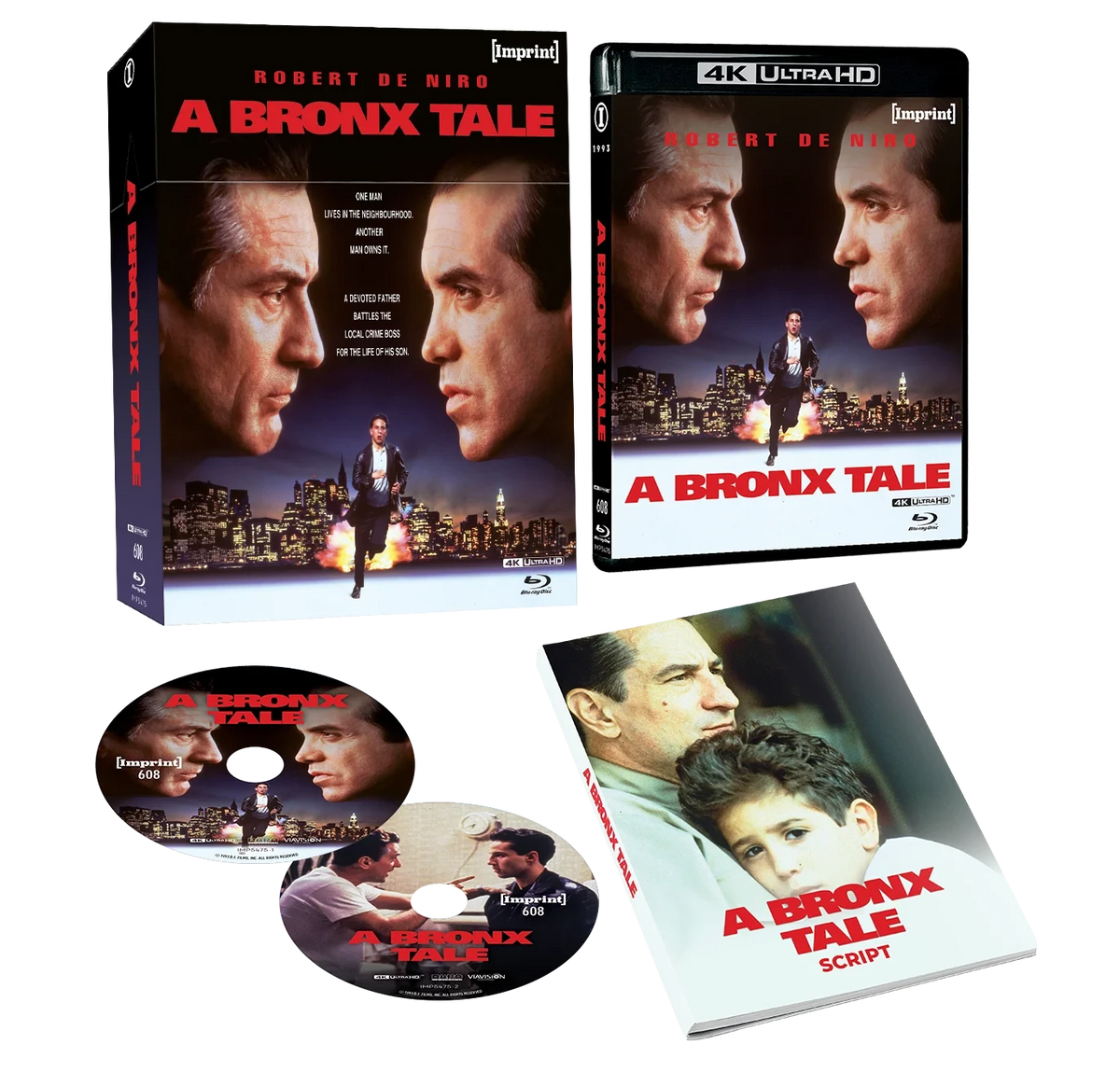 Box contents of A Bronx Tale (1993) Limited Edition Hardbox [4K Ultra HD + Blu-ray] (Australian Import)