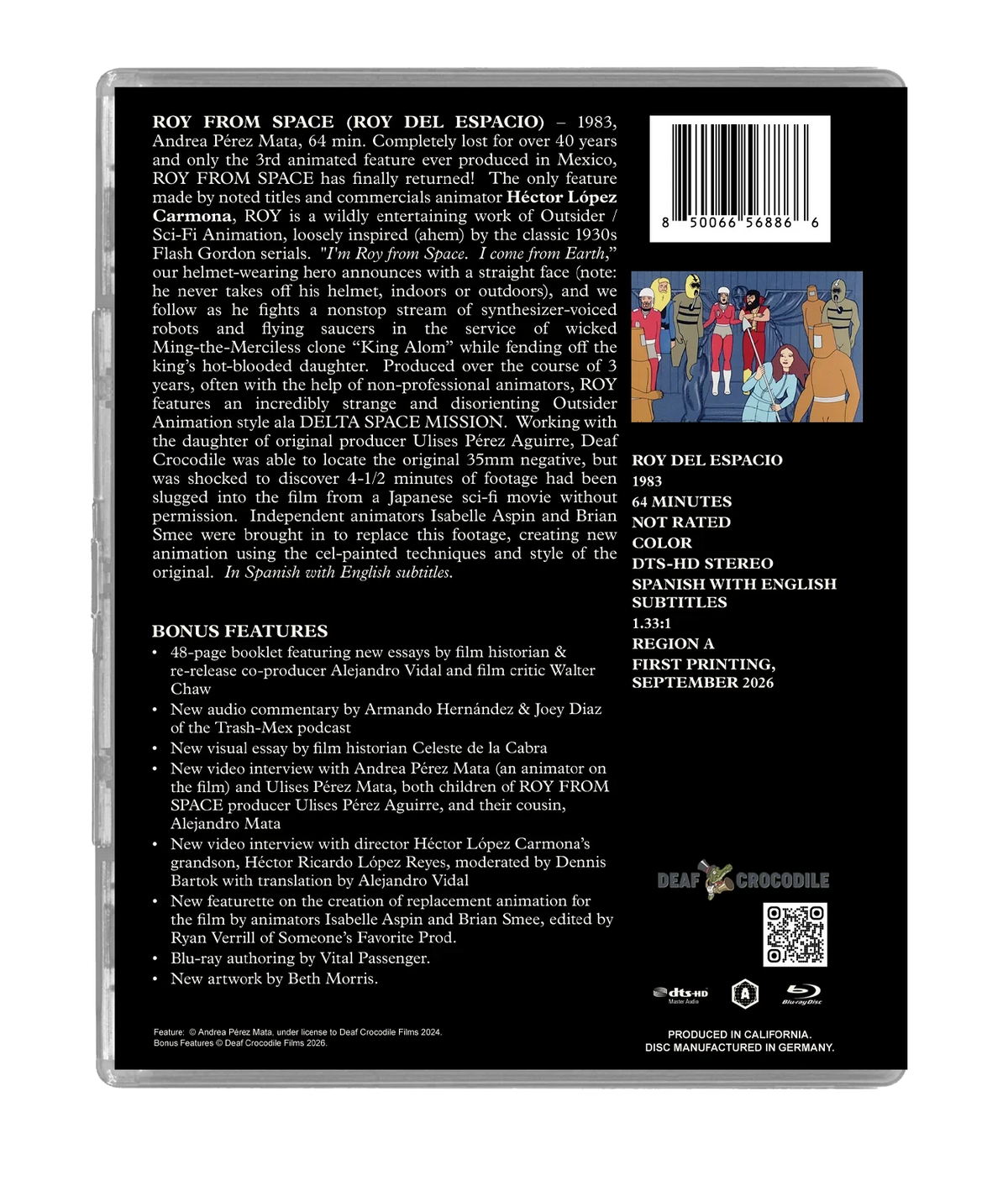 Back case of Roy Del Espacio Limited Slipcover Edition [Blu-ray]