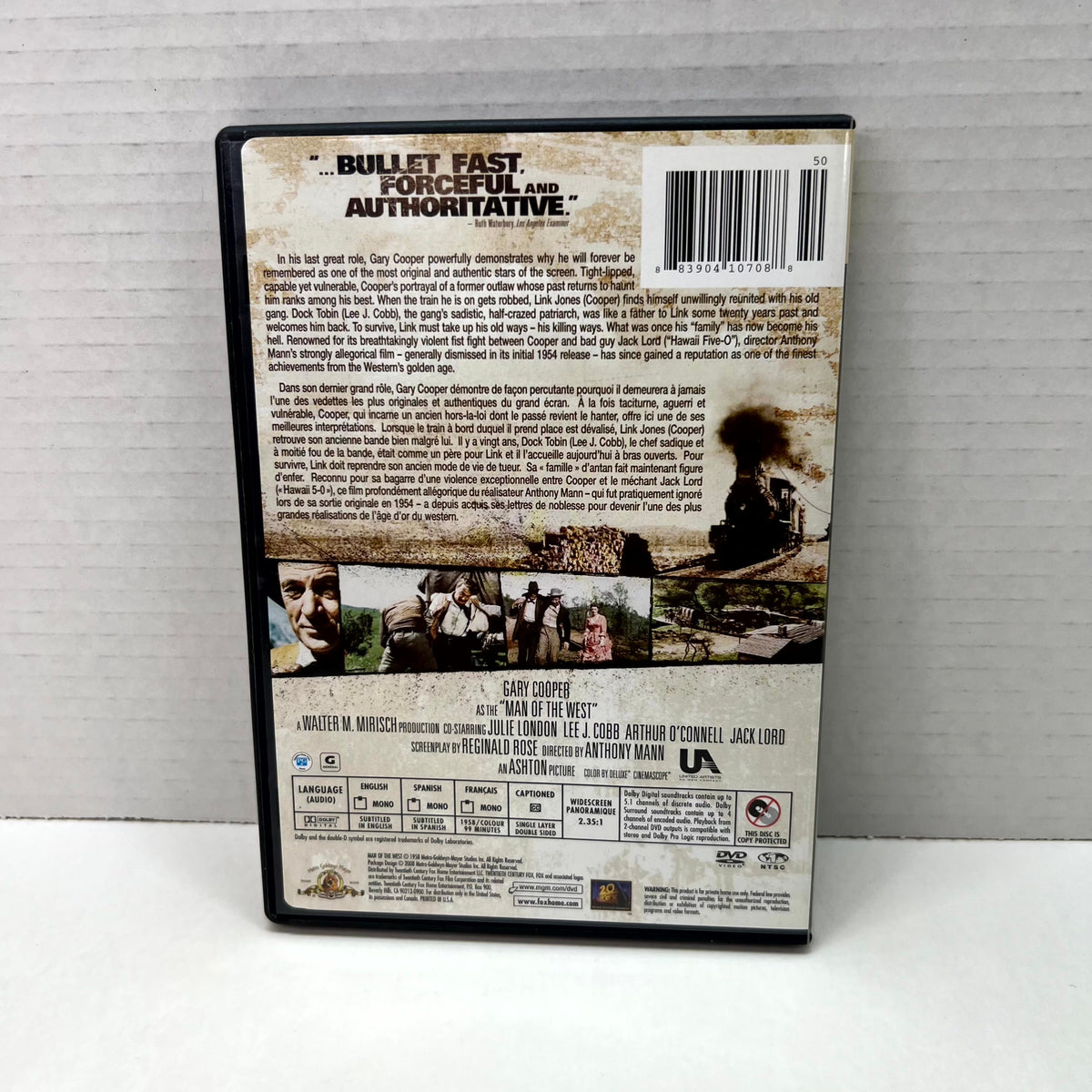 Back cover of Pre-Owned | Man of the West [DVD]