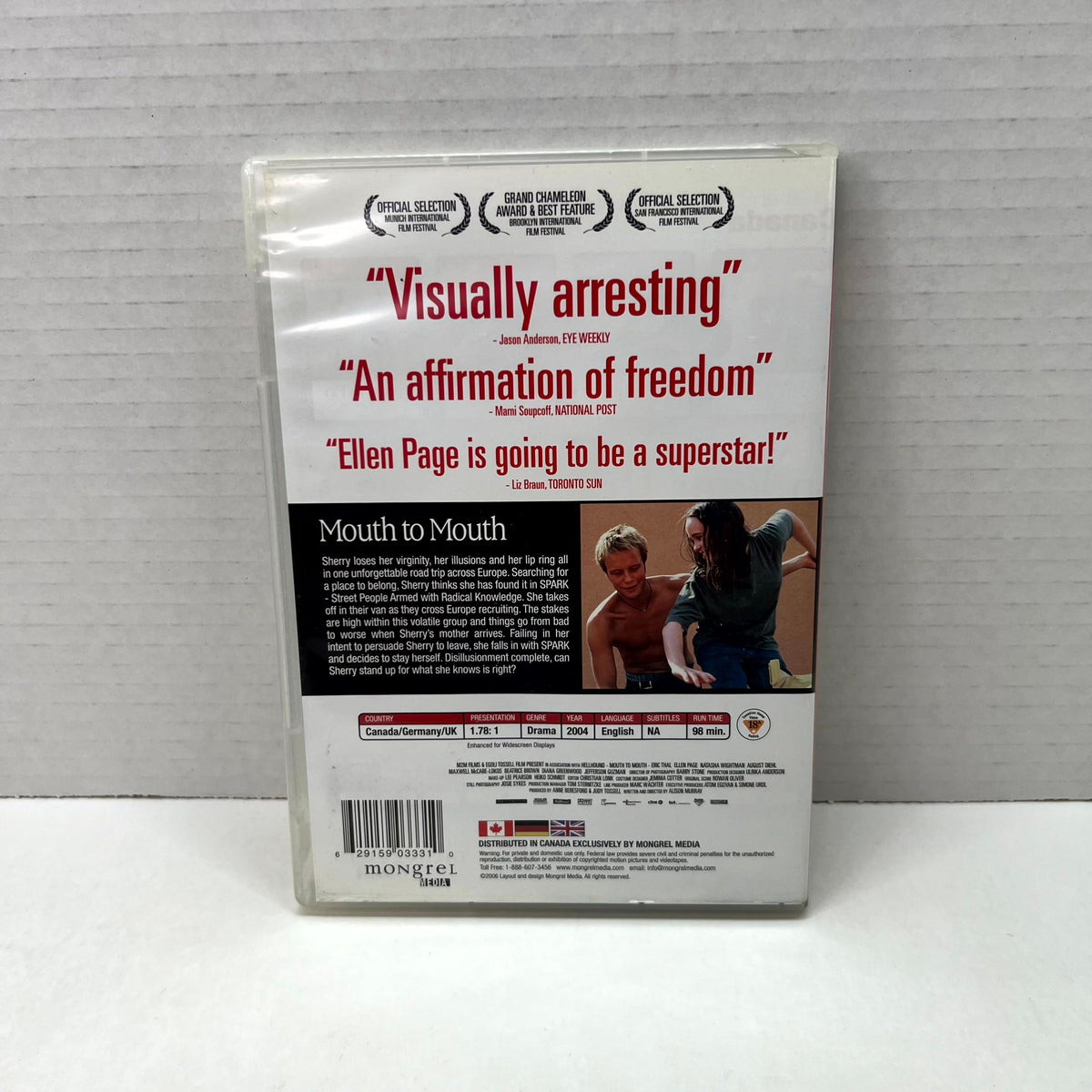 Back cover of Mouth to Mouth [DVD]