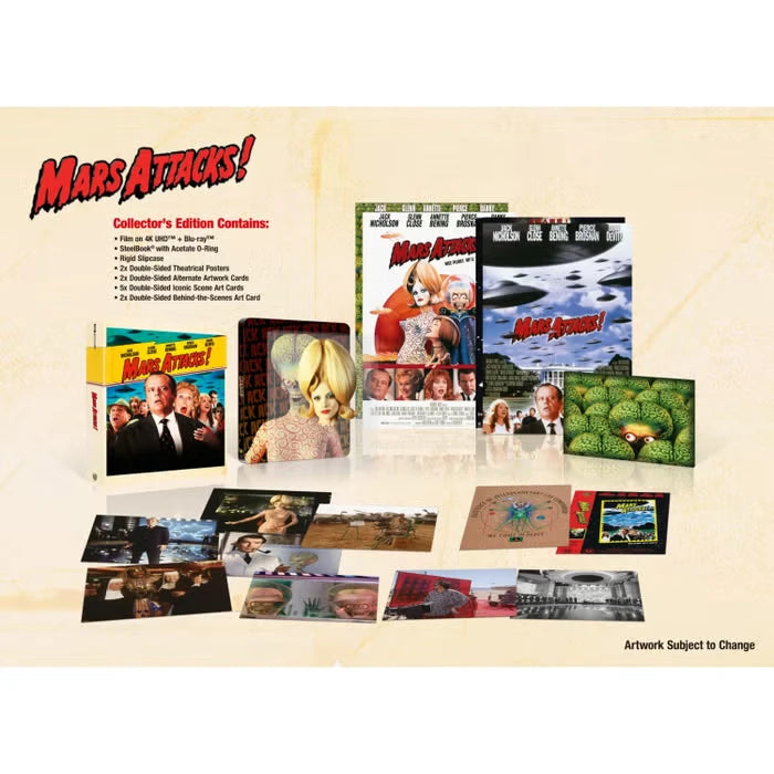 Box contents of Mars Attacks Limited Collector's Edition [4K Ultra HD + Blu-ray] (UK Import)