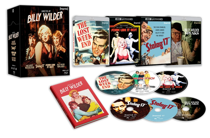Box contents of Directed By... Billy Wilder (1945 - 1959) Limited Edition Hardbox [4K Ultra HD + Blu-ray] (Australian Import)