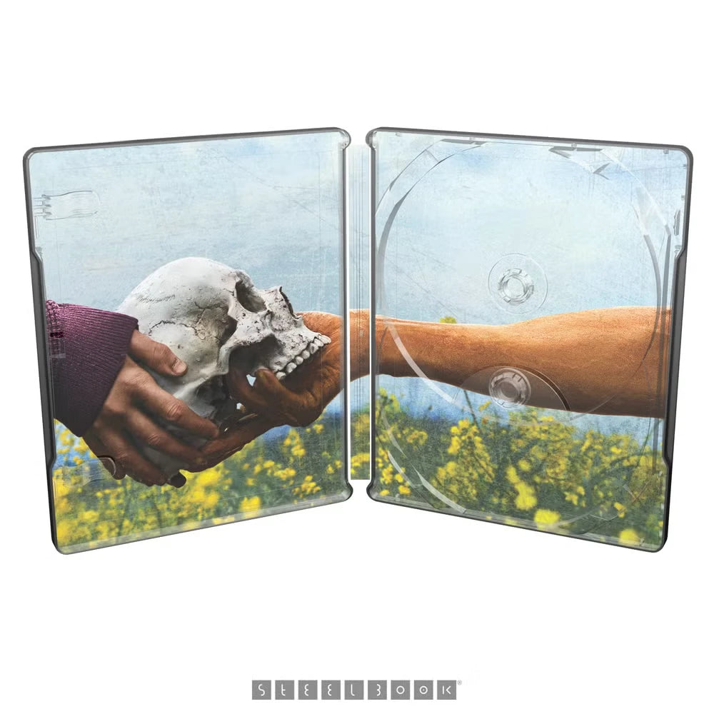 Open case of 28 Years Later Limited Edition Steelbook (UK Import) [4K Ultra HD + Region B Blu-ray]