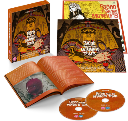 Box contents of Blood from the Mummy's Tomb Limited Edition (UK Imp.) [4K Ultra HD + Region B Blu-ray]
