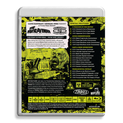 Back case of The Toxic Avenger [Region Free Blu-ray]