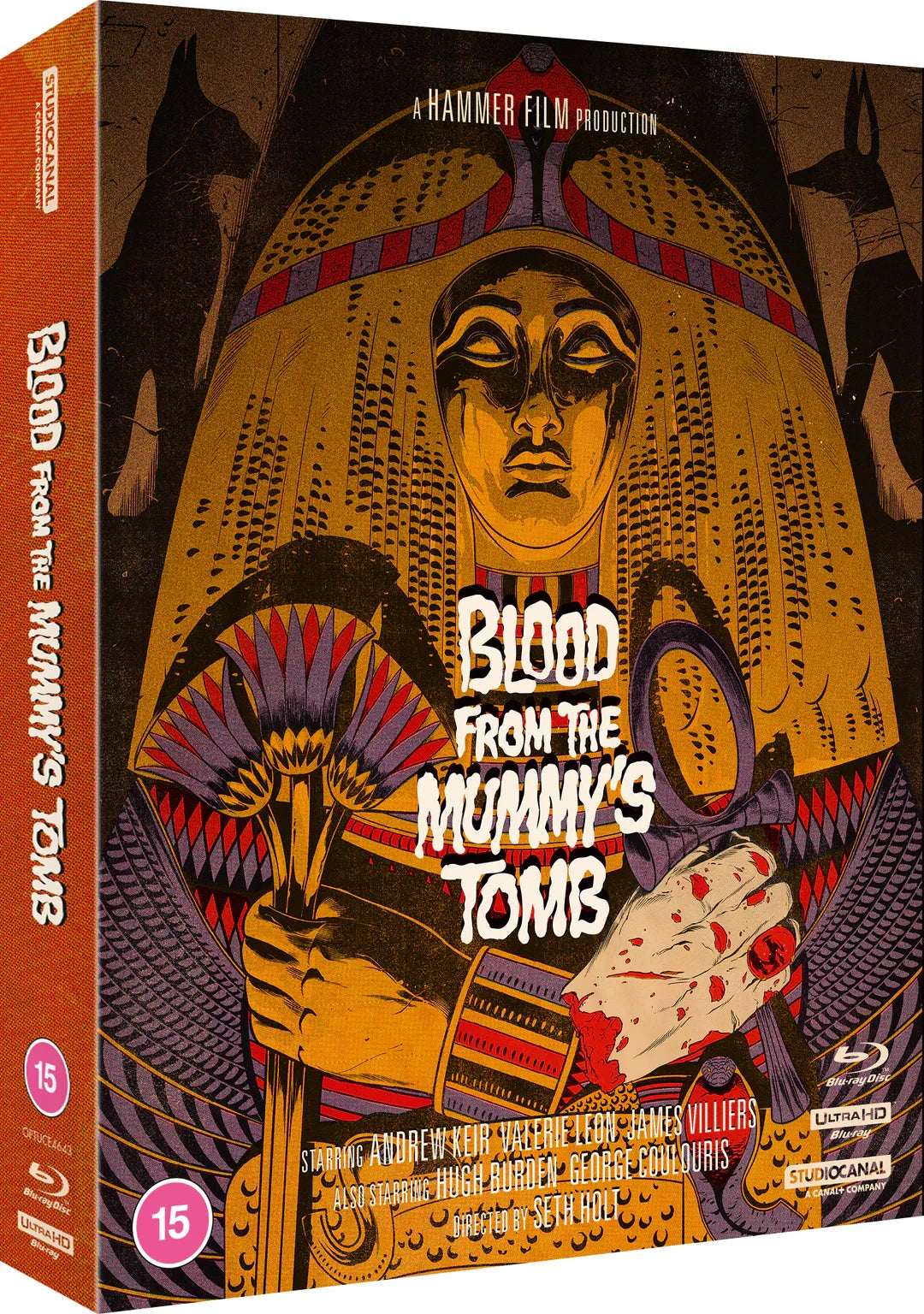 Front cover of Blood from the Mummy's Tomb Limited Edition (UK Imp.) [4K Ultra HD + Region B Blu-ray]