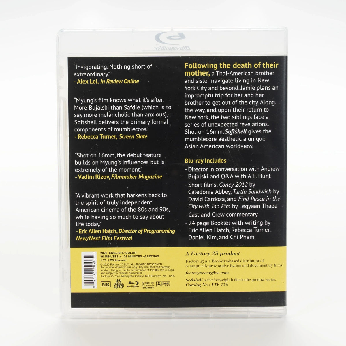 Back case of Softshell [Blu-ray]