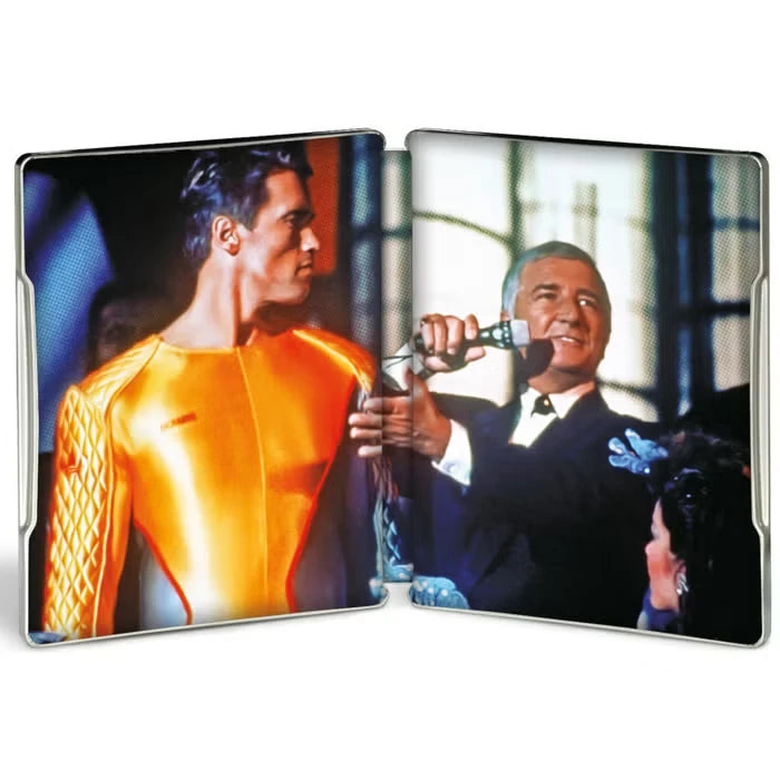 Open steelbook case of The Running Man (1987) Limited Edition Steelbook (UK Import) [4K Ultra HD]